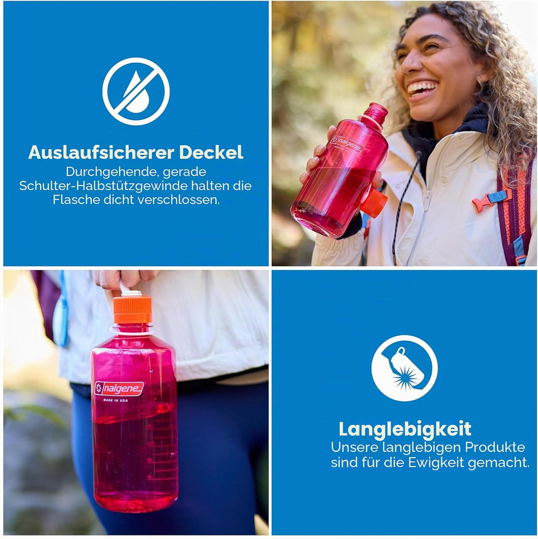 Nalgene Sustain Tritan BPA-freie Wasserflasche aus 50% Plastikabfällen, 900 ml, schmale Öffnung, But