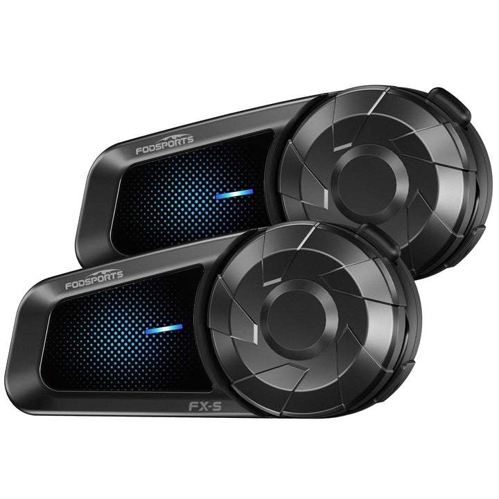 Fodsports FX-S Motorrad Headset Bluetooth 5.4, Helm Kommunikationssystem für 2 Personen, Dreifache G