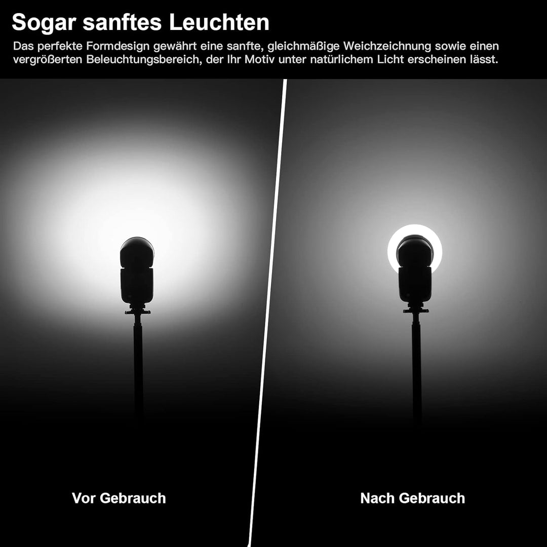 Godox AK-R22 Diffusion Dome,Zusammenklappbarer Lichtformer aus Silikonmaterial,für Godox Rundkopfbli