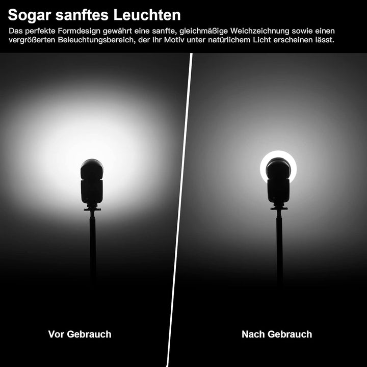 Godox AK-R22 Diffusion Dome,Zusammenklappbarer Lichtformer aus Silikonmaterial,für Godox Rundkopfbli