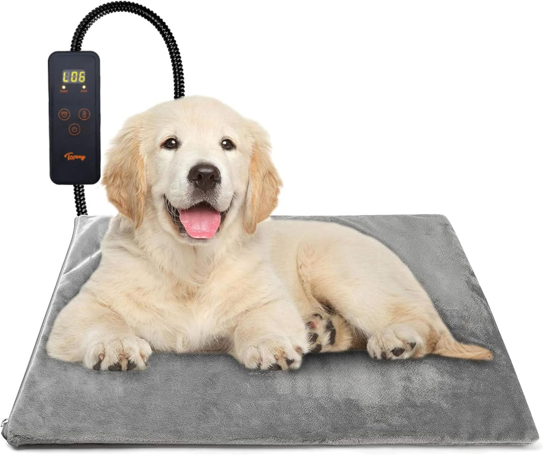 Toozey Katzen & Hund Heizmatte Innen 60 * 45cm, Timing & Temperatur Einstellbar Sicher Elektrisch Ha