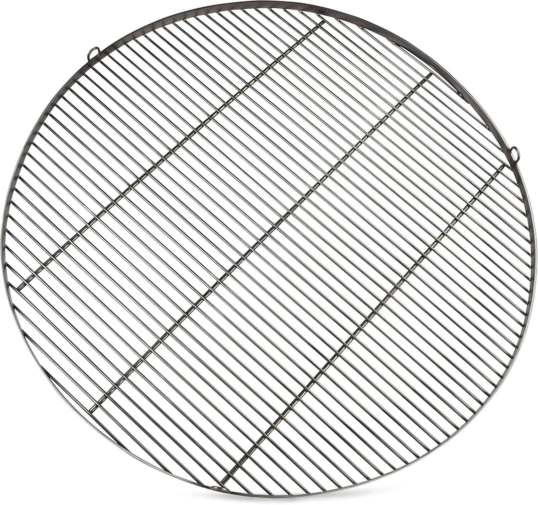 Grillrost RUND - 100cm aus Edelstahl - Handwerksprodukt - Made in Germany mit 3 Aufhängeösen Ø 100 c