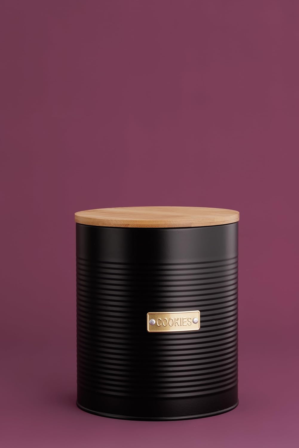 TYPHOON OTTO Keksdose Metall mit Deckel 2,6 L, Keksdose gross luftdicht mit Bambusdeckel und Silikon