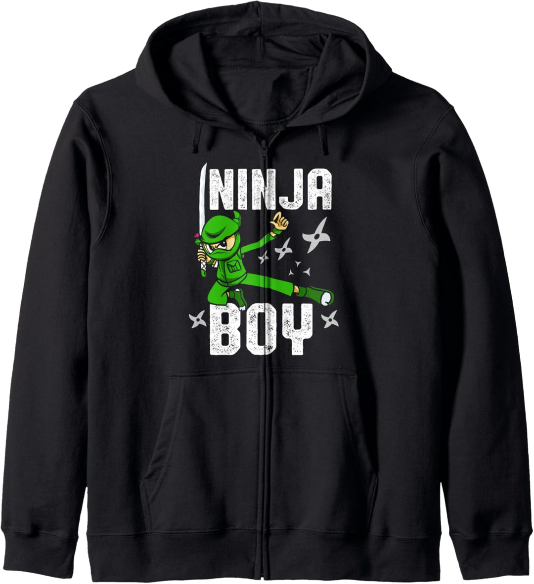 Ninja Junge sarkastisch lustig cool Kämpfer Kleidung Kinder Kapuzenjacke