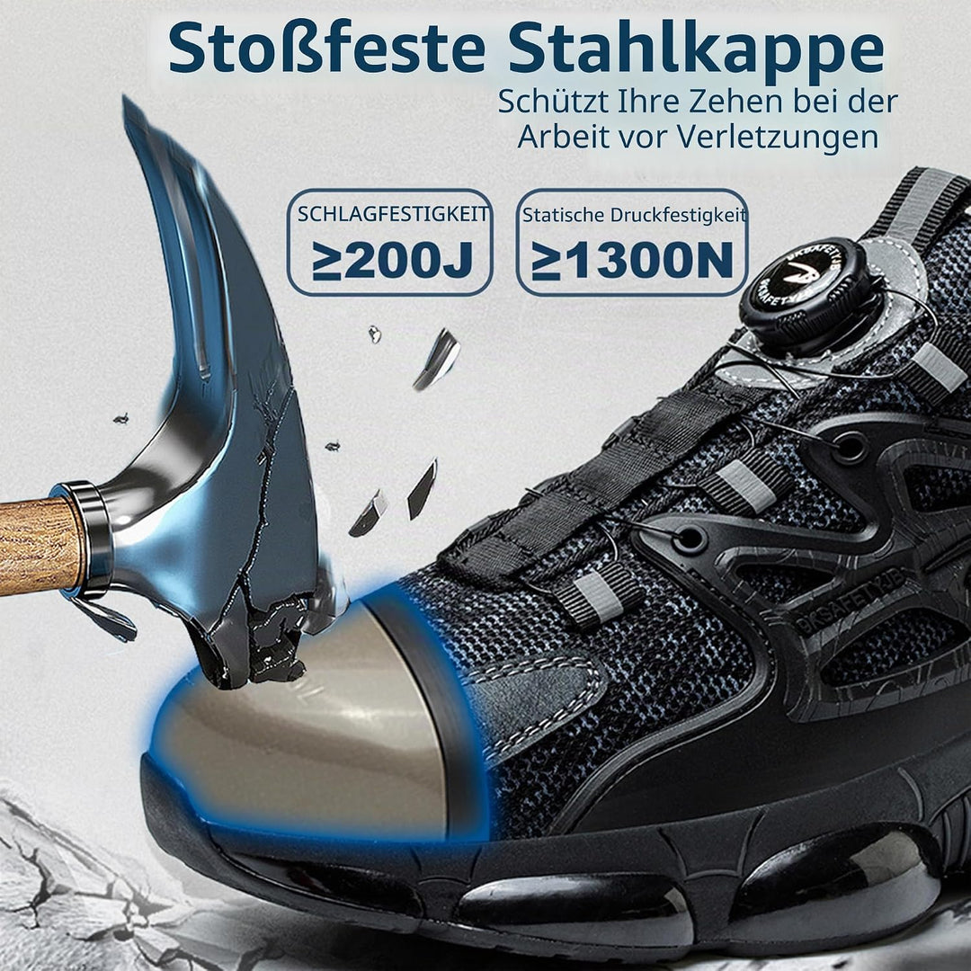 Sicherheitsschuhe Herren Leicht Arbeitsschuhe Stahlkappe Damen Sportlich Stahlkappenschuhe rutschfes