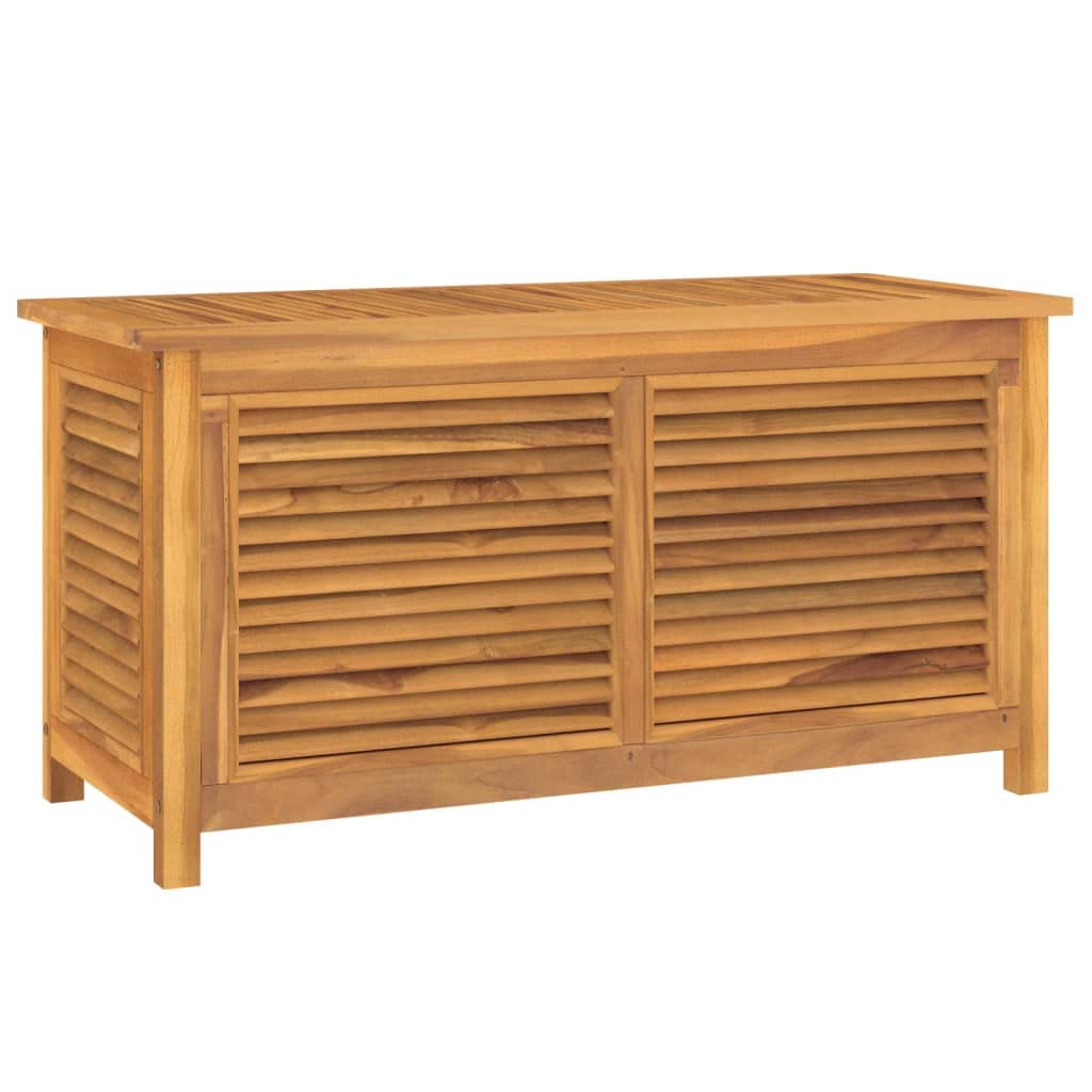 vidaXL Gartenbox mit Beutel 114x50x58 cm Massivholz Teak 114 x 50 x 58 cm, 114 x 50 x 58 cm
