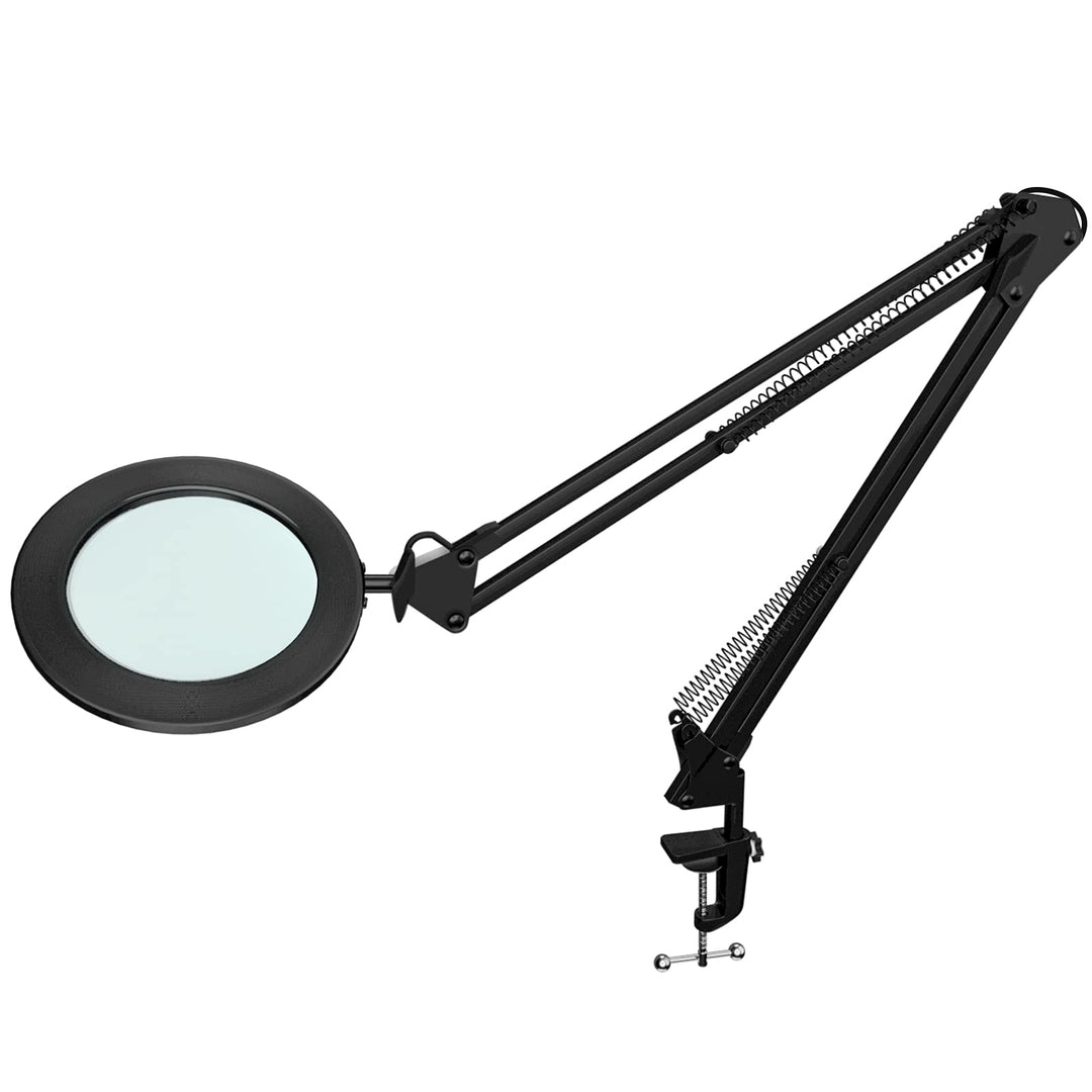 Beyamz Lupenleuchte Lupenlampe / 105 mm 5-Dioptrien-Echtglas / 3 Farbmodi / 10-stufig Dimmbar / 750