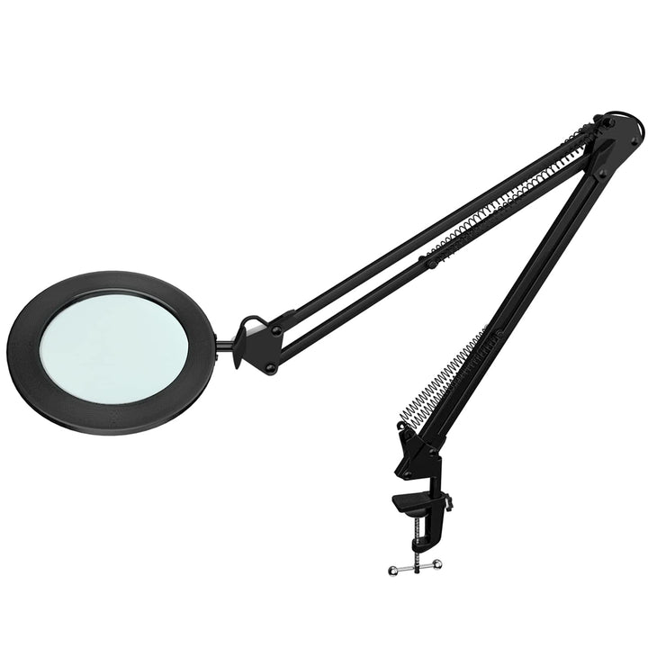 Beyamz Lupenleuchte Lupenlampe / 105 mm 5-Dioptrien-Echtglas / 3 Farbmodi / 10-stufig Dimmbar / 750