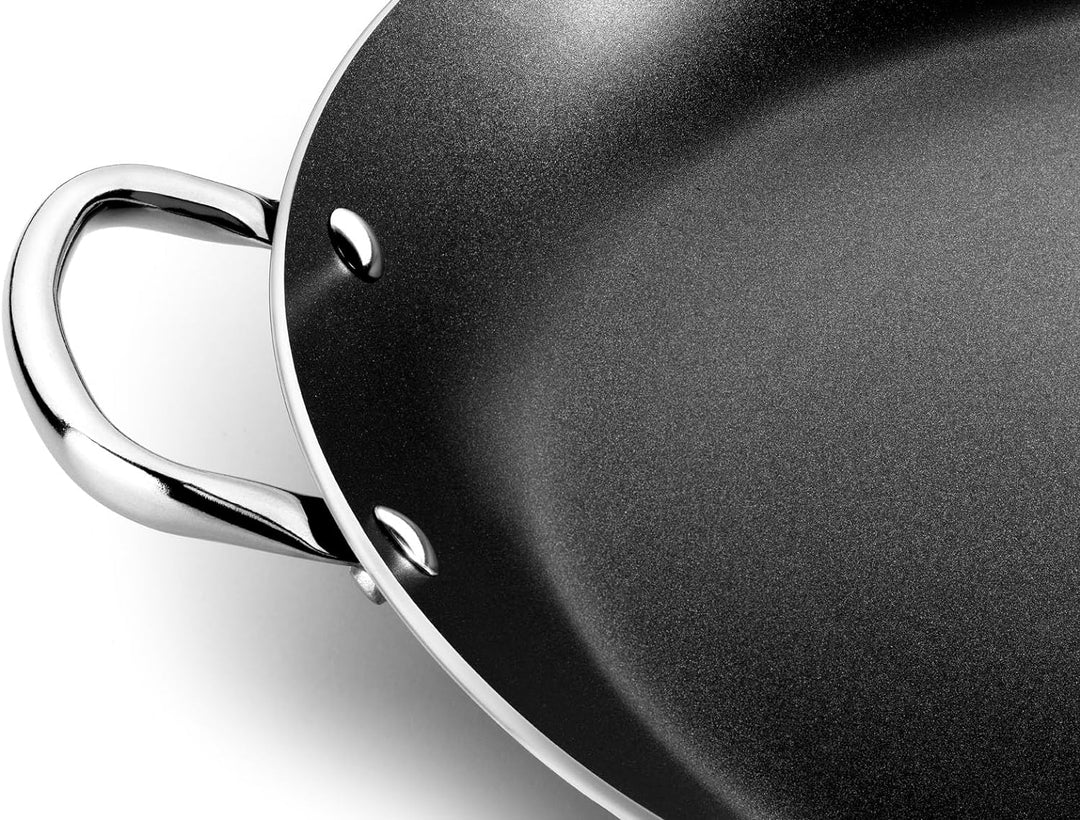 Monix Resistent Plus - Paella-Pfanne aus Aluminium mit Antihaftbeschichtung, 34 cm, geeignet für all