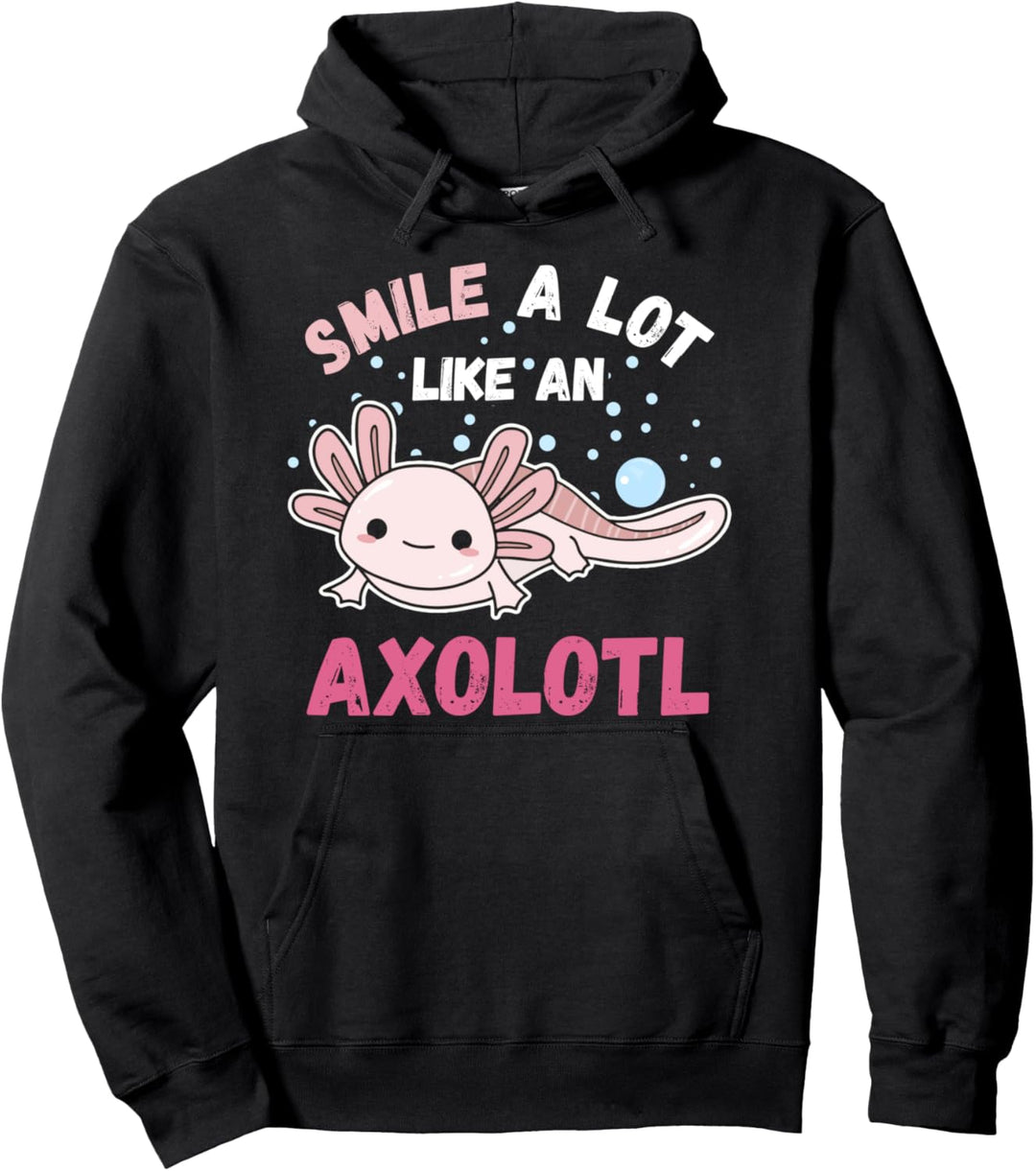 Lächeln Sie viel wie ein Axolotl Cute Kawaii Axolotl Pullover Hoodie