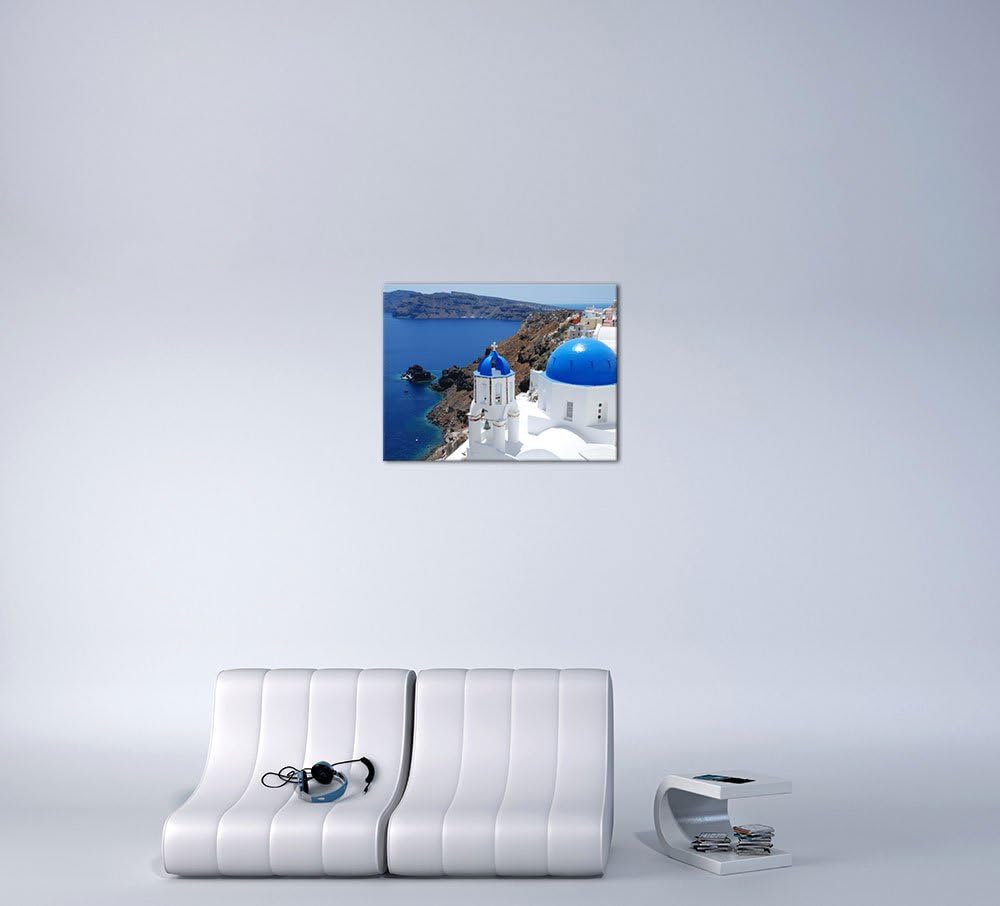 Bilderdepot24 Bild auf Leinwand | Santorini - Griechenland II in 60x50 cm als Wandbild | Wand-deko D