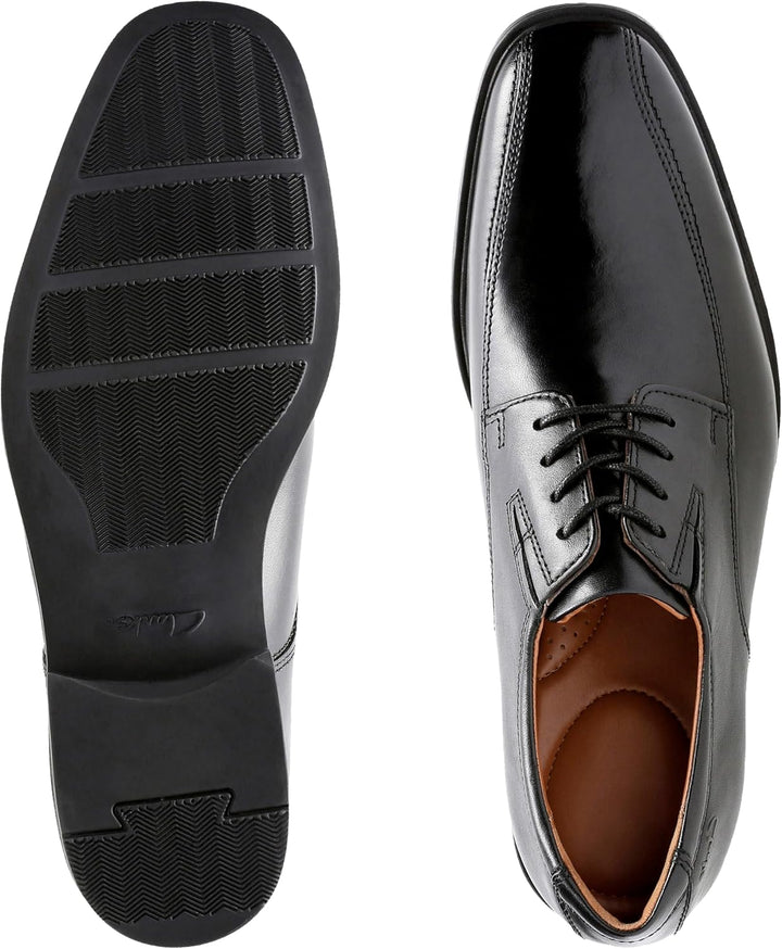 Clarks Herren Tilden Cap Derbys 39.5 EU Black Leather, 39.5 EU Black Leather