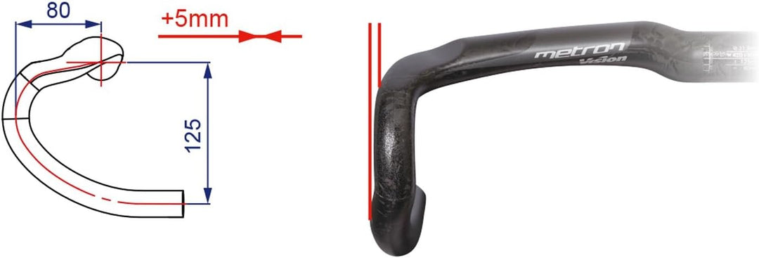 Vision Metron 4D DI2 sowie Kompaktes V16 Drop Bar, Unisex, Metron 4D Di2 Compact V16, schwarz/grau 4