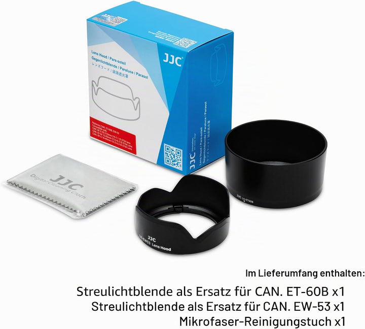 JJC Gegenlichtblende-Set für Canon RF-S 55-210 mm F5-7.1 IS STM Objektiv &amp; Canon EF-M 15-45 mm f/3.5