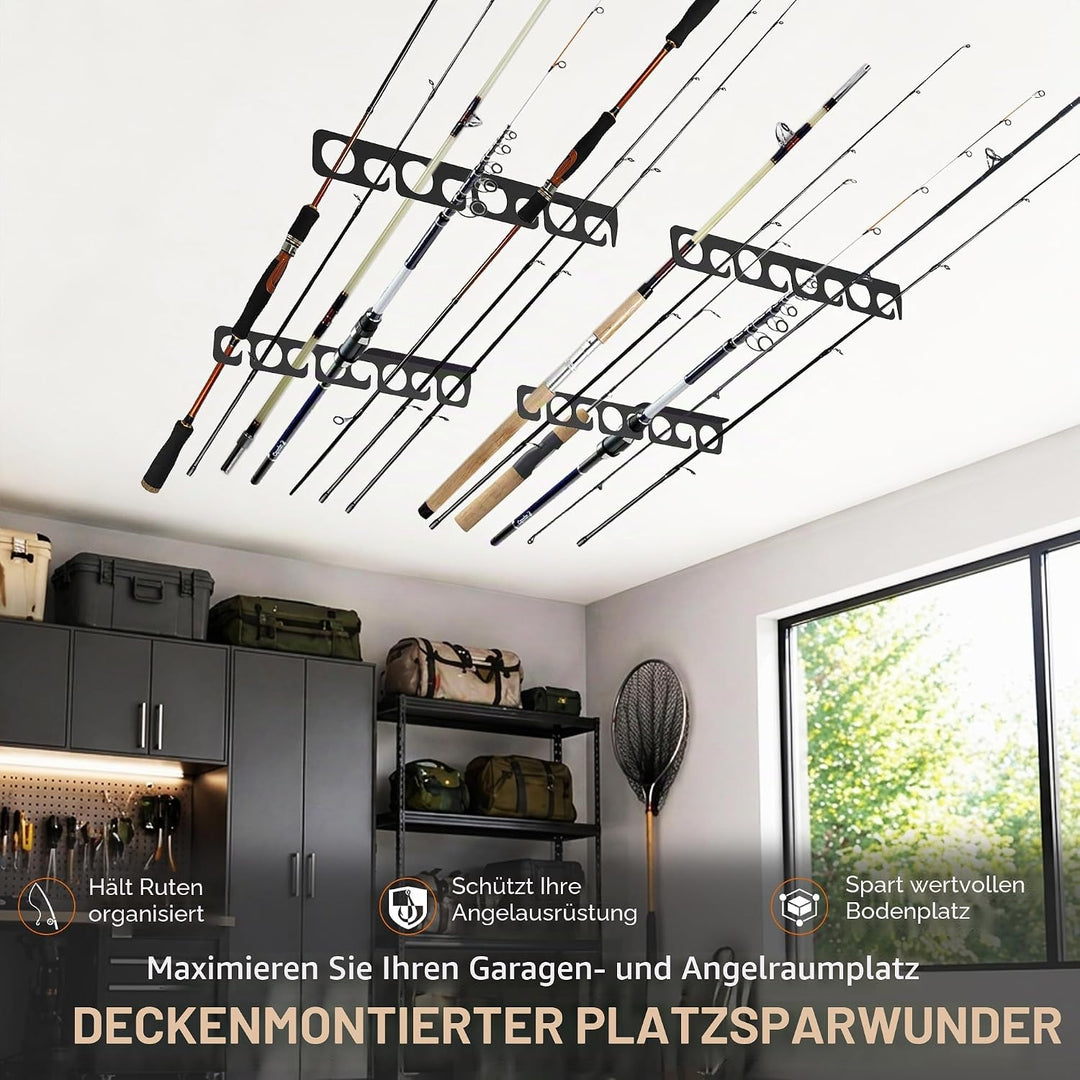 Angelruten-/Stangenhalter, Aufbewahrung, Organizer, Präsentation von Angelhaken, Aufhänger, Wand- od