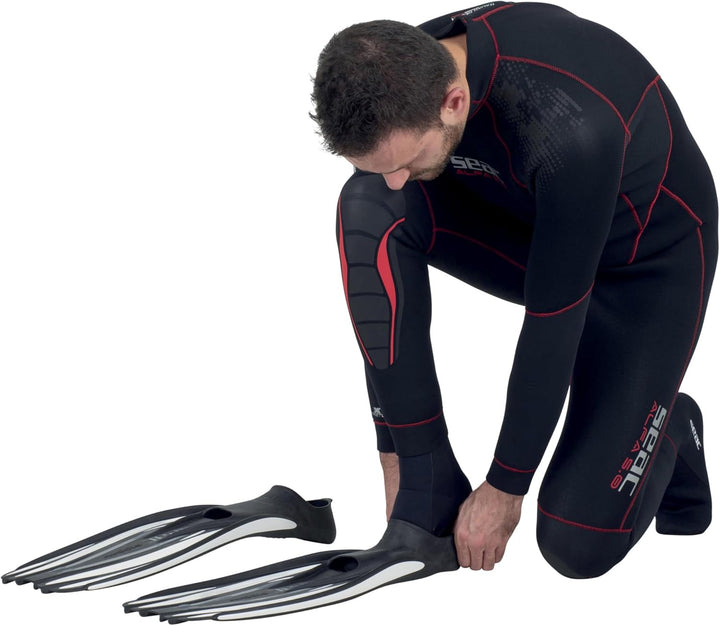 SEAC Unisex Tauchen Flosse F-100 Pro Weiss 44/45, Weiss 44/45