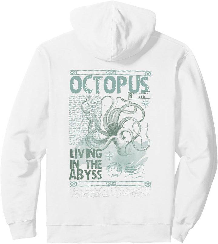 Oktopus Vintage Tintenfisch Kraken Meerestiere Herren Damen Pullover Hoodie