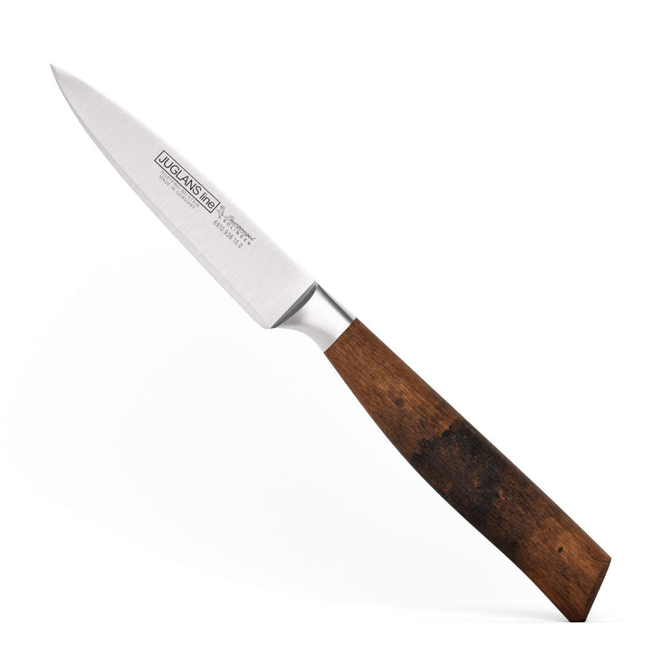 Burgvogel Solingen Juglans Line Spickmesser Walnussholz 10 cm, rostfrei, Officemesser scharf geschmi