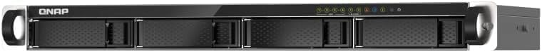Qnap TS-435XeU-4G Rackmount-NAS mit 4 Einschüben 2,5GbE/10GbE-Konnektivität, M.2 NVMe SSD-Caching Bu