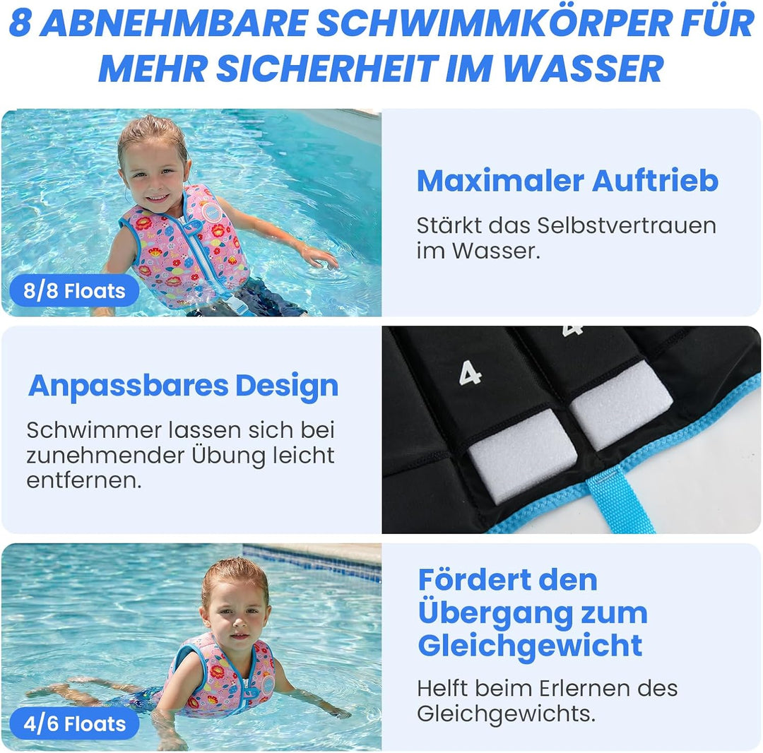 Zeraty Kleinkind Schwimmjacke - Leichte Kinder Schwimmweste - Schwimmhilfe für Kinder - Floating Bad
