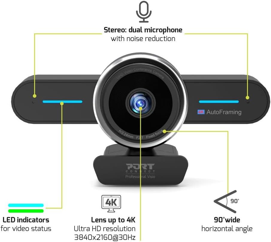 Port Mini-Konferenzkamera 4K mit automatischer UHD-Wiederherstellung