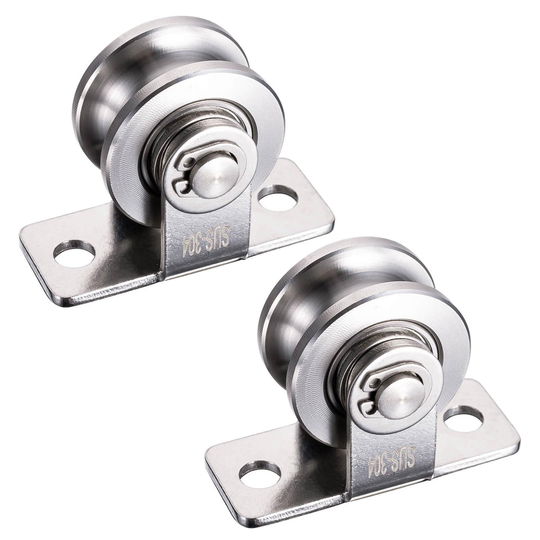 30mm Umlenkrolle Stahlseil, Umlenkrollen für Seile, Seilrolle mit 2 Kugellager | 2 Stück 2 30mm-2K,