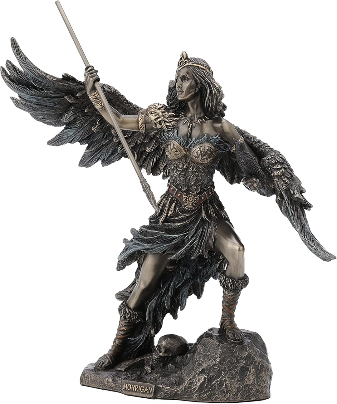 Veronese Design The Morrigan WU77827A4 Statue keltische Phantomkönigin, Göttin der Schlacht, Bronze-