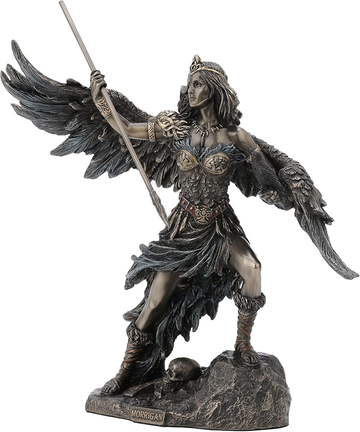Veronese Design The Morrigan WU77827A4 Statue keltische Phantomkönigin, Göttin der Schlacht, Bronze-