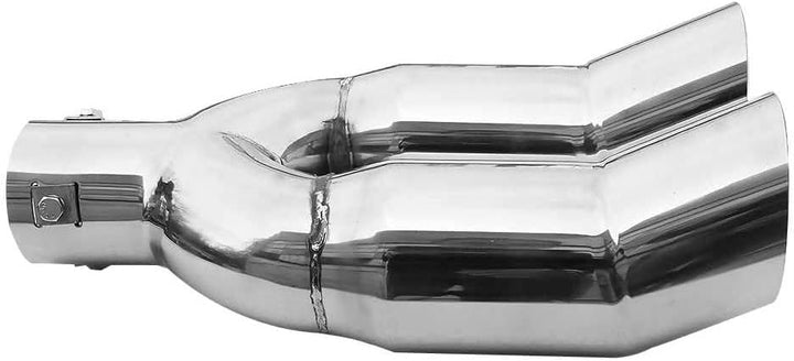Auspuffblende Doppelrohr Endrohr Edelstahl Auto Endrohrblenden Auspuffendrohr Tuning Universell Scha