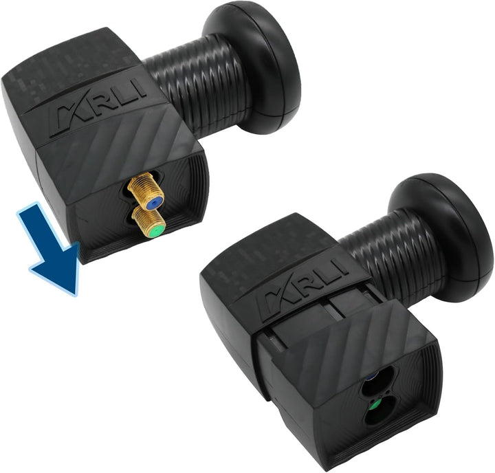 60cm HD Sat Anlage Twin LNB + 50m Koaxialkabel 135dB + 2 F-Stecker Digital 2 Teilnehmer Antenne Weis