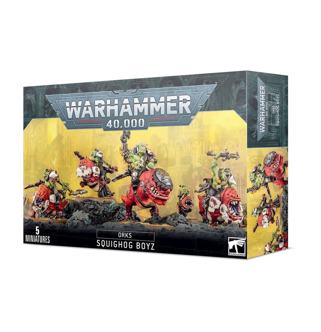 Games Workshop - Warhammer 40.000 - Orks: Squighog Boyz, Schwarz