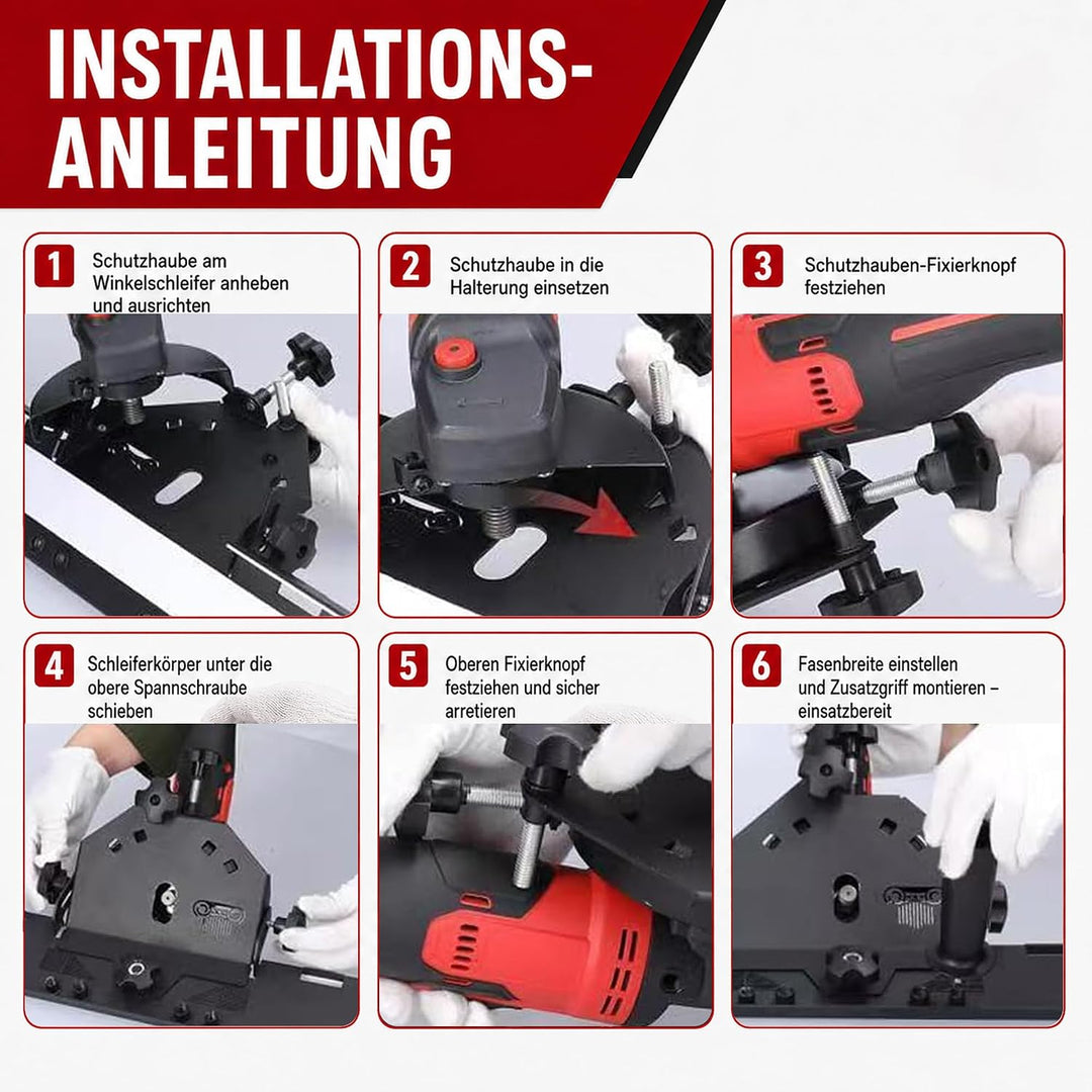 Fliesen Gehrungsschneider, 45 Grad Fliesenschneider für Winkelschleifer 115/125 mm Tile Cutter mit A