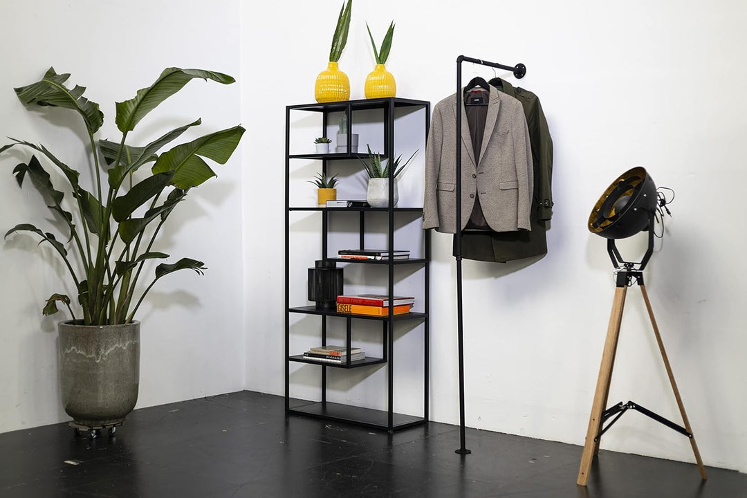 Kleiderstange Industrial Design Kleiderständer Garderobe Stange Wandmontage Kleiderschrank Wand (Höh