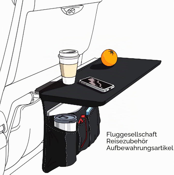 Linkidea Flugzeug-Tablett-Abdeckung mit Taschen und Rückenlehren-Organizer, praktische hygienische R