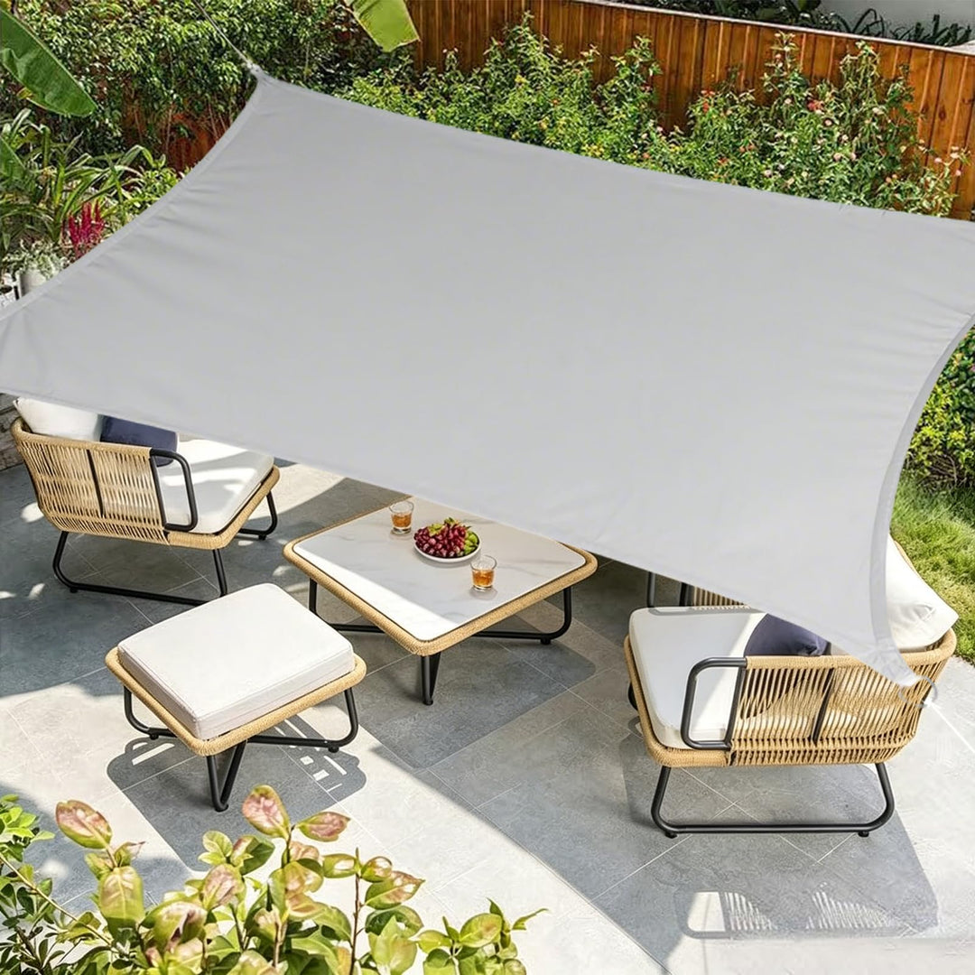 Sonnensegel, Rechteck 3×6m, 420D Oxford Stoff, wasserdicht, UV-Schutz | senkt die Temperatur, robust