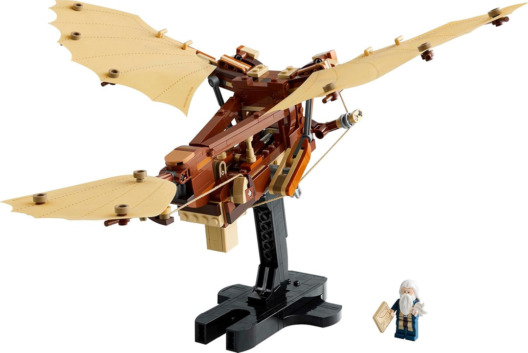 LEGO Icons Leonardo da Vincis Fluggerät mit schlagenden Flügeln - Inklusive Minifigur & Ständer - Ba