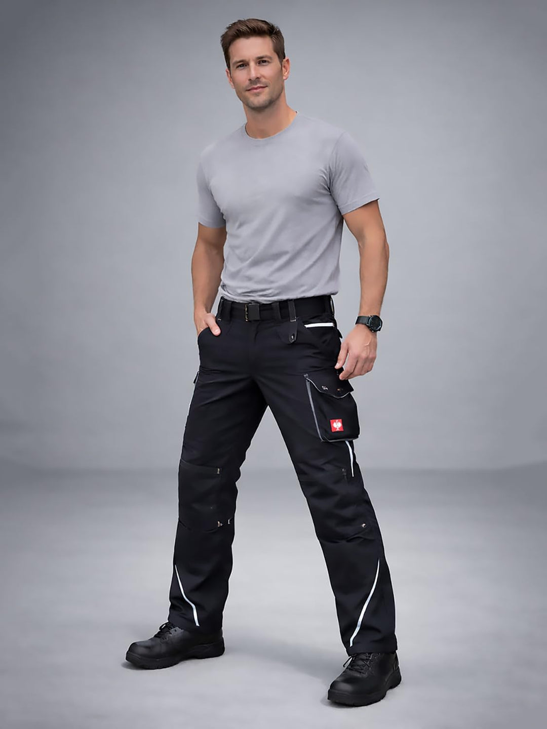 engelbert strauss 65561 Bundhose e.s.Motion 2020 schwarz/Platin Grösse 48, 48