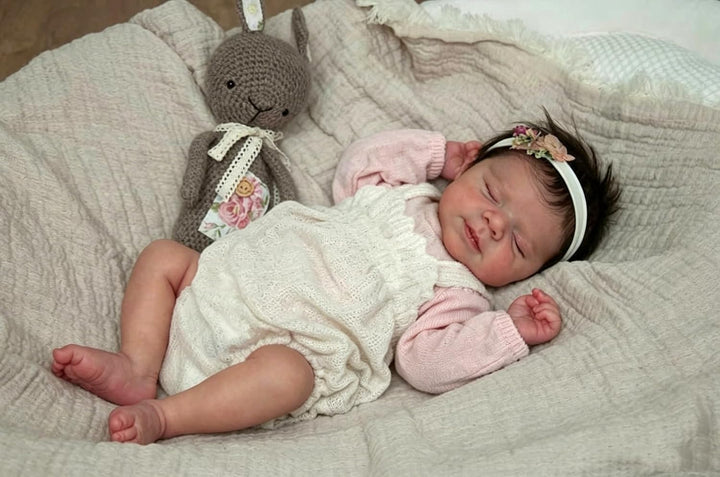 Zero pam Reborn Baby Vollsilikon Lebensecht-48CM Silikon Baby Mädchen, Babypuppen Wie Echt, Reborn P