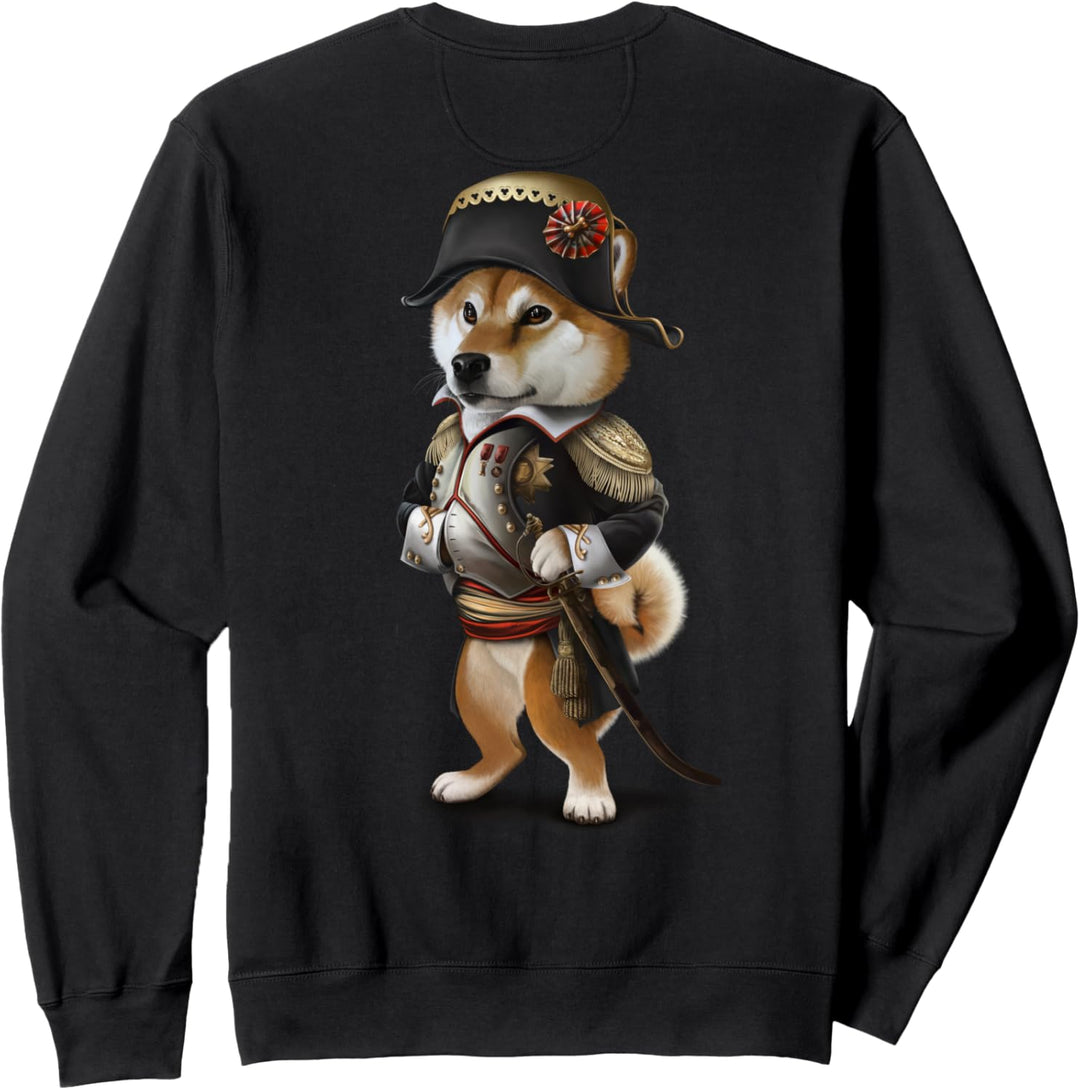 Shiba Hund als Napoleon Bonaparte aus Frankreich Sweatshirt