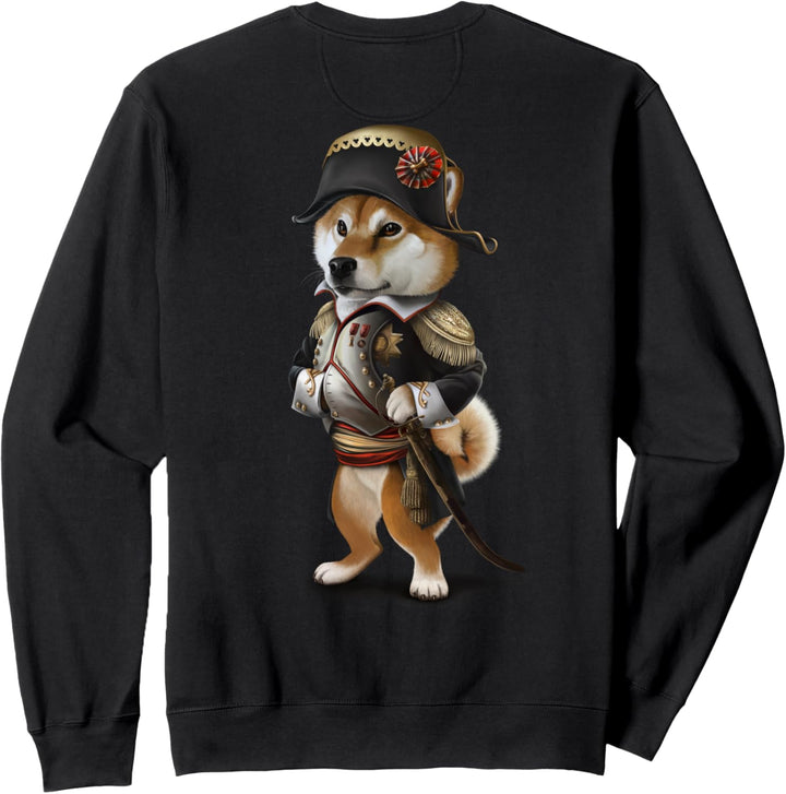 Shiba Hund als Napoleon Bonaparte aus Frankreich Sweatshirt