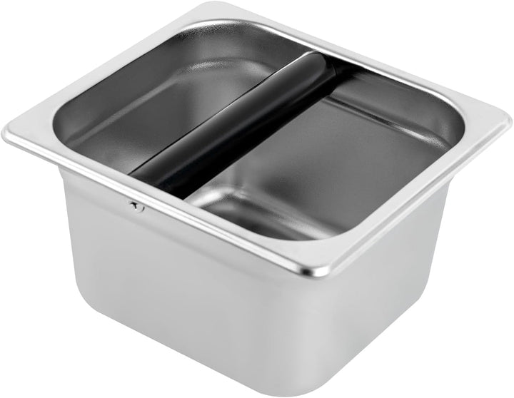 Abklopfbehälter, Knock Box für Kaffeesatz Edelstahl Kaffeesatzbehälter Espresso Abschlagbehälter, fü