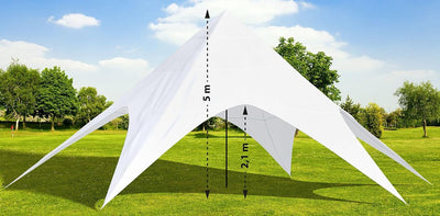 CLP Sternzelt 12M | XL-Sternzelt Für Den Garten I Event-Zelt Mit 12 Meter Durchmesser, Farbe:weiss,