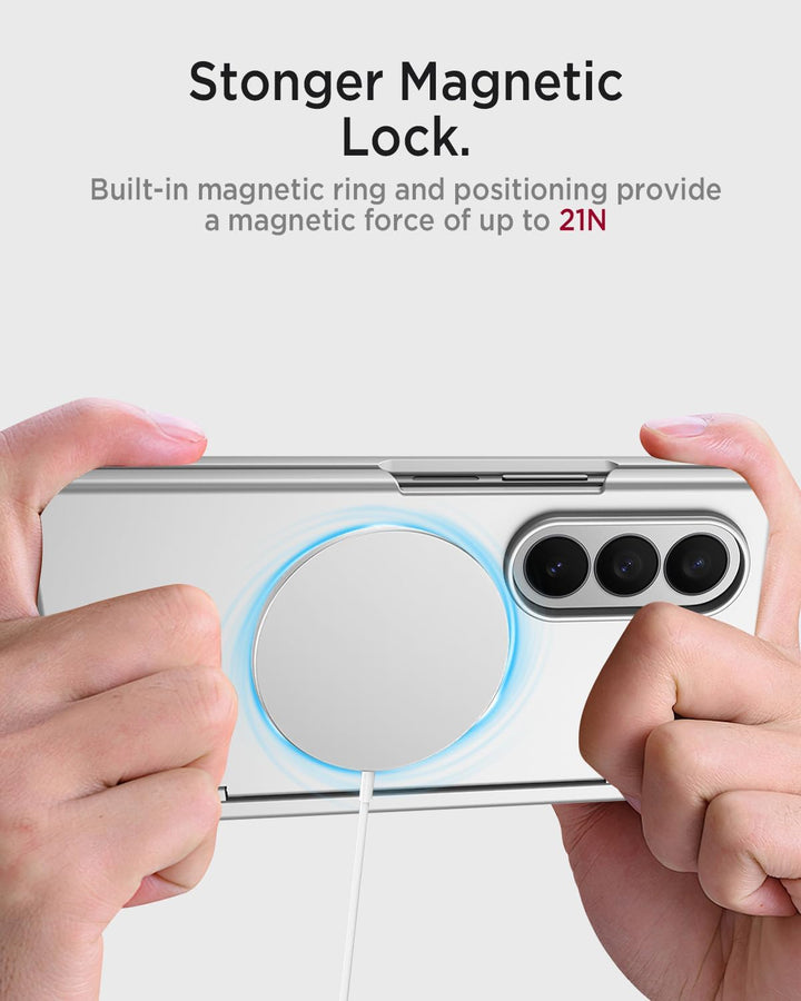 Miimall Magnetisch Hülle Kompatibel mit Samsung Galaxy Z Fold 7 Hülle mit S-Pen & Stifthalter, [Anti