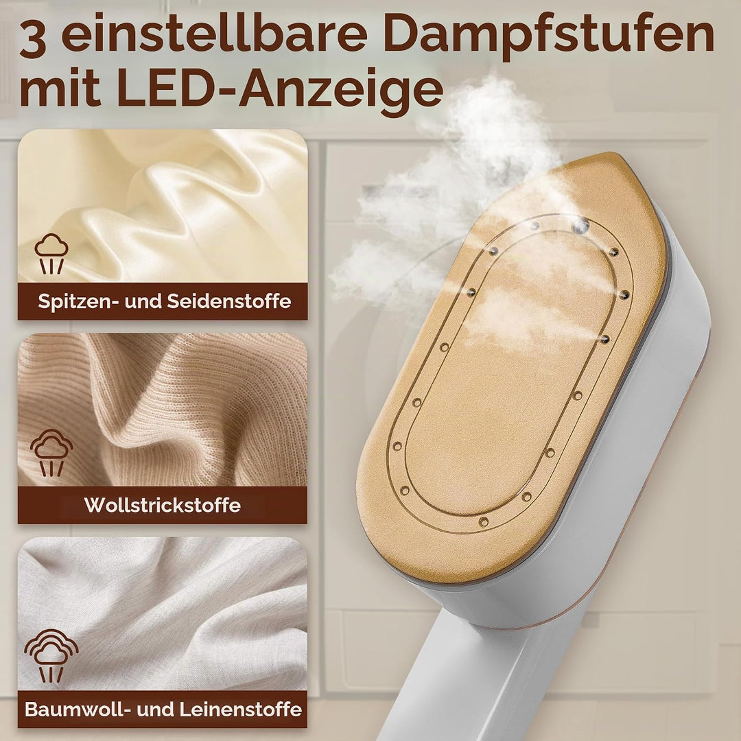 Reisebügeleisen Mini mit LED-Anzeige(16x7.5x11cm),Deecam 180° Faltbares Tragbares Klein Bügeleisen D