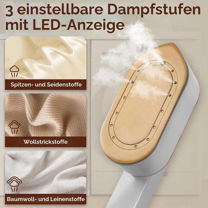 Reisebügeleisen Mini mit LED-Anzeige(16x7.5x11cm),Deecam 180° Faltbares Tragbares Klein Bügeleisen D
