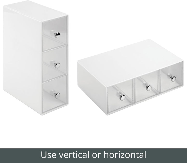 mDesign Küchen Organizer mit 3 Schubladen - Aufbewahrungsbox für Teebeutel, Kaffeepads, Süssungsmitt