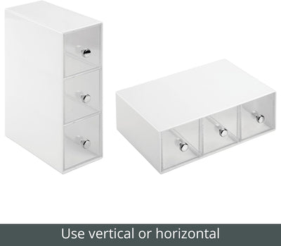 mDesign Küchen Organizer mit 3 Schubladen - Aufbewahrungsbox für Teebeutel, Kaffeepads, Süssungsmitt