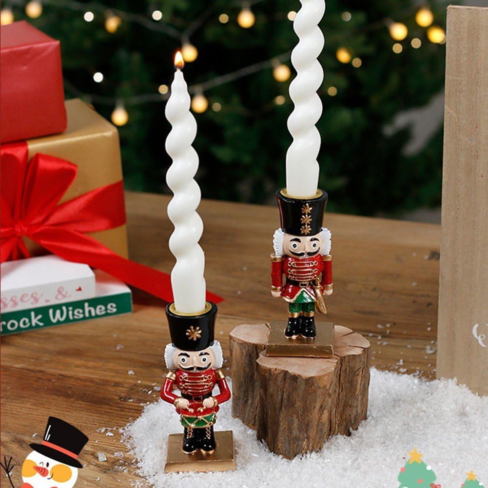 Nussknacker-kerzenhalter, Soldat, Weihnachts-nussknacker-Figur, Kerzenständer, Tischdekoration, Weih