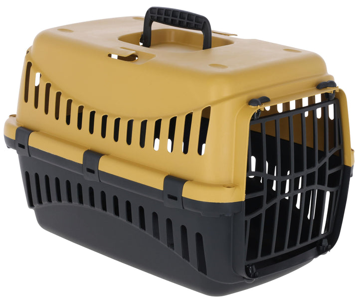 Kerbl Pet Transportbox Expedion, Transportmöglichkeit für Katzen/Hunde/Kleintiere, Kunststoff, Honey