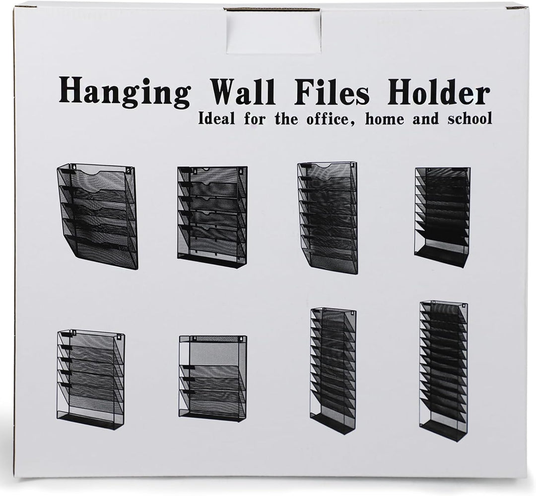 IOUGDSEC Zeitschriftenhalter Wand, Hängeorganizer Wandablagefächer A4, 3 Fächer Prospektspenderset,